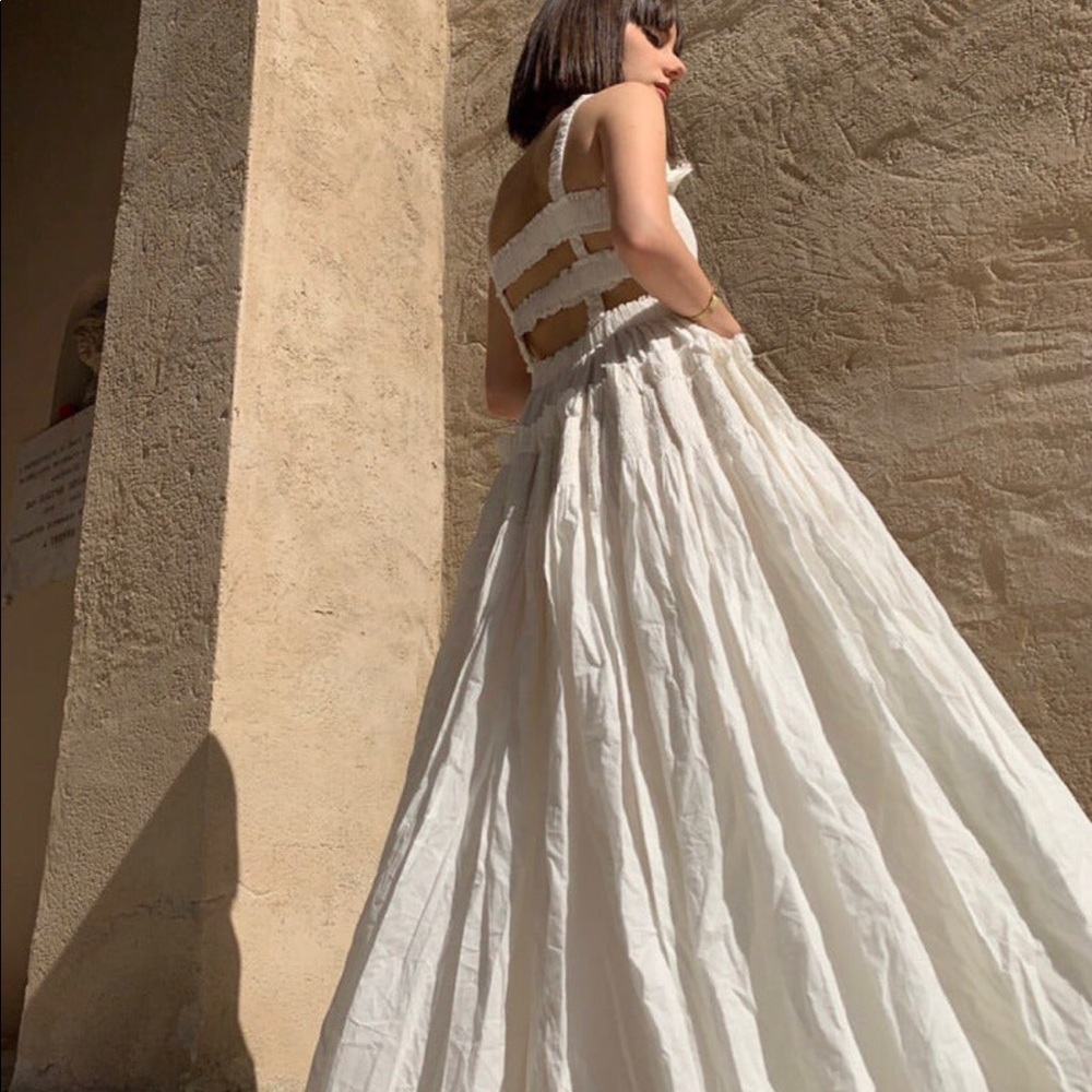 Verafied Official The Picnic White Cotton Dress